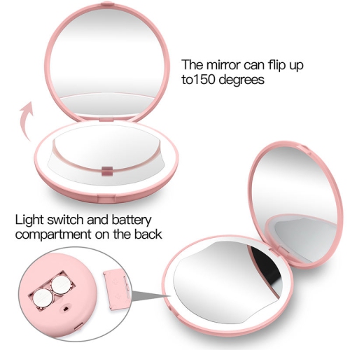 Compact Mirror with Light, 1X/5X Magnification LED Pocket Mirror ,Mini Mirror for Purse, Pocket,Travel and Present(1PC)