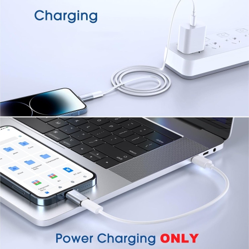 TechMatte USB C Female to Lightning Male Charging Adapter for iPhone, with E-Mark IC Anti-Lost Holder, Support PD Fast Charging, Not Support