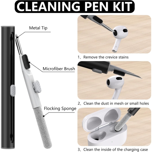 Soft Silicone Protective Case for AirPods 3rd Generation Case with Cleaning Kit, Soft Silicone Protective Case for Apple AirPods 3rd Generation