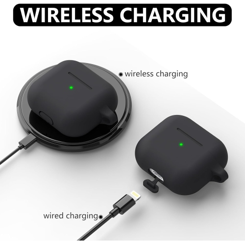 Soft Silicone Protective Case for AirPods 3rd Generation Case with Cleaning Kit, Soft Silicone Protective Case for Apple AirPods 3rd Generation