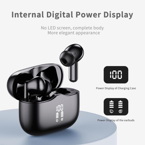 Wireless Earbuds, 2025 Bluetooth 5.4 In-Ear Headphones with 4 ENC Noise Cancelling Microphones,