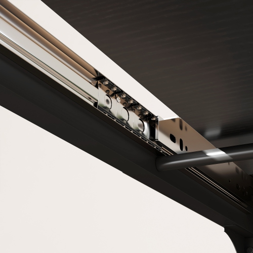 HOMCOM 5-Piece Dining Table Set for 4 - 6, 63" Extendable Kitchen Table Set with 2 Benches and 2 Stools for Small Spaces, Dining Room, Space-Saving,