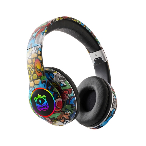 Kids Flash Light Écouteurs sans fil avec microphone Écouteurs stéréo Bluetooth pour jeux musicaux en cadeau pour filles garçons