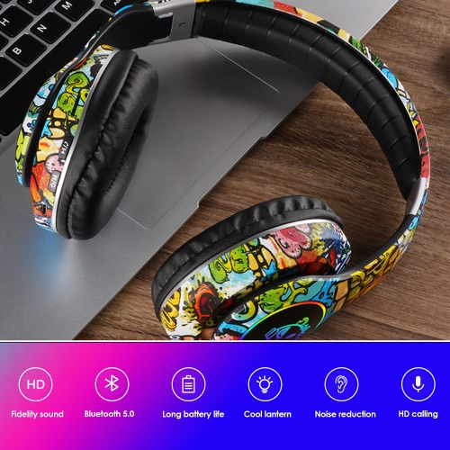 Kids Flash Light Écouteurs sans fil avec microphone Écouteurs stéréo Bluetooth pour jeux musicaux en cadeau pour filles garçons