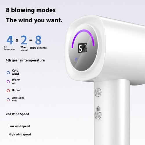 High-speed negative ion hair dryer that does not damage hair, American standard, European standard, British standard, high-power quick-drying digital