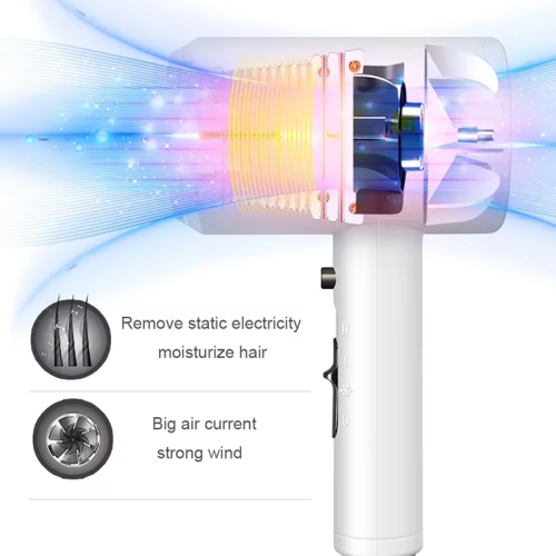 Electric Hair Dryer Hotel Wall Mounted Hair Low Noise Bathroom Hair Blower Hot Cold Air Fast Drying for Home Strong Power