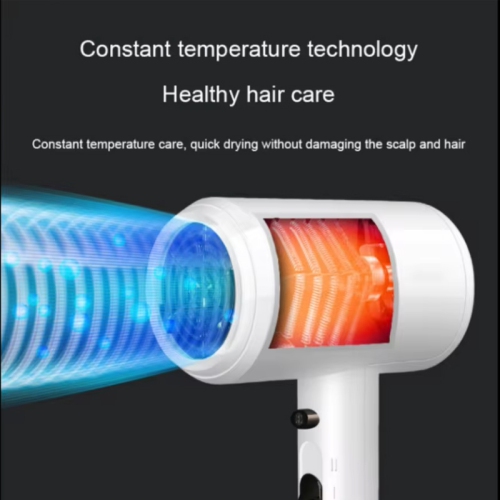 Electric Hair Dryer Hotel Wall Mounted Hair Low Noise Bathroom Hair Blower Hot Cold Air Fast Drying for Home Strong Power