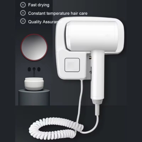 Electric Hair Dryer Hotel Wall Mounted Hair Low Noise Bathroom Hair Blower Hot Cold Air Fast Drying for Home Strong Power
