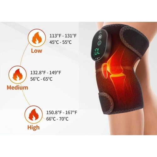 Red Light Therapy and Heating Knee Brace with Wireless Charging Controller. Red light therapy heating device for knee/elbow/shoulder pain relief.