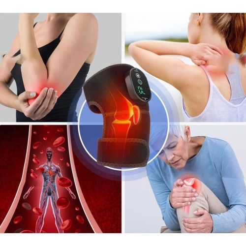 Red Light Therapy and Heating Knee Brace with Wireless Charging Controller. Red light therapy heating device for knee/elbow/shoulder pain relief.