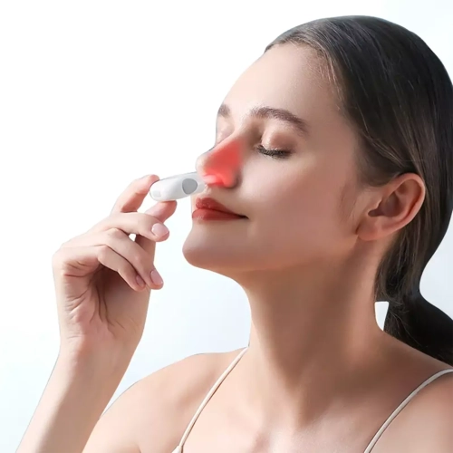 Red light nasal therapy device - Rechargeable portable red light nasal therapy device