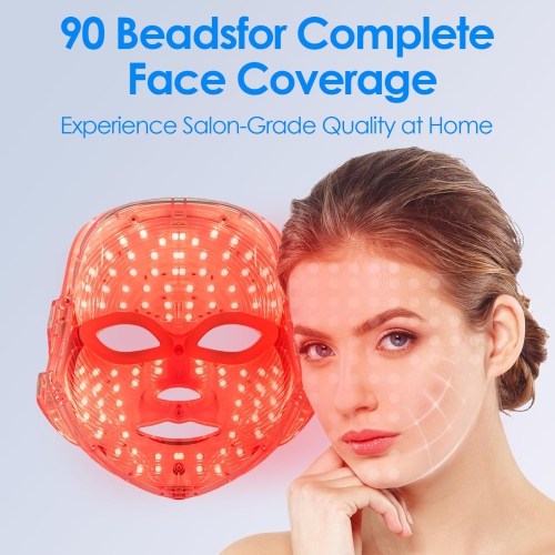 Led Face Mask Light 7 Colors LED Light Face Care Mask, Skin Care Tools, Rechargeable LED Beauty Mask for Home, Rejuvenate and Improve Your Skin