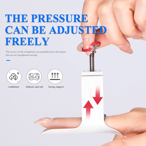 2 Pcs Finger Straightener Splint Finger Joint Extension Brace Corrector Finger Joint Pressing Device for PIP Joint Tightness, Trigger Finger,