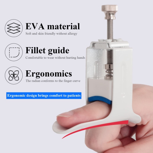 2 Pcs Finger Straightener Splint Finger Joint Extension Brace Corrector Finger Joint Pressing Device for PIP Joint Tightness, Trigger Finger,