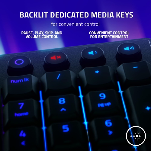 Razer Ornata V3 Full-Size Wired Mecha-Membrane Gaming Keyboard with Chroma RGB Backlighting - Black by RAZER - Open Box condition - Image 4