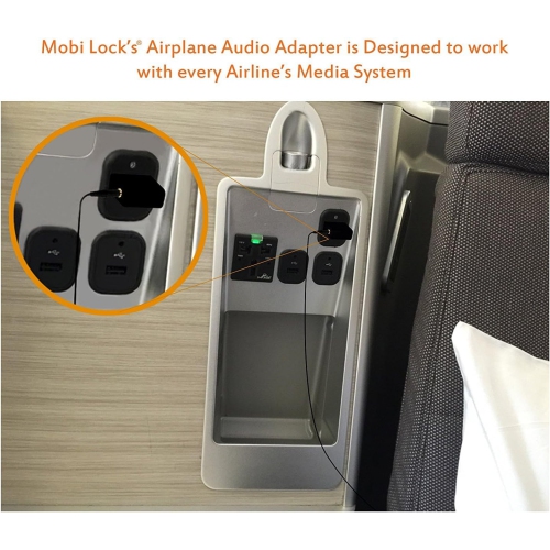 Gold Plated Airplane Flight Headphone Adapters | Allows You to use Your Earphones with All in-Flight Media Systems