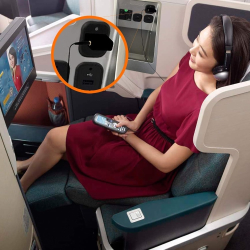 Gold Plated Airplane Flight Headphone Adapters | Allows You to use Your Earphones with All in-Flight Media Systems