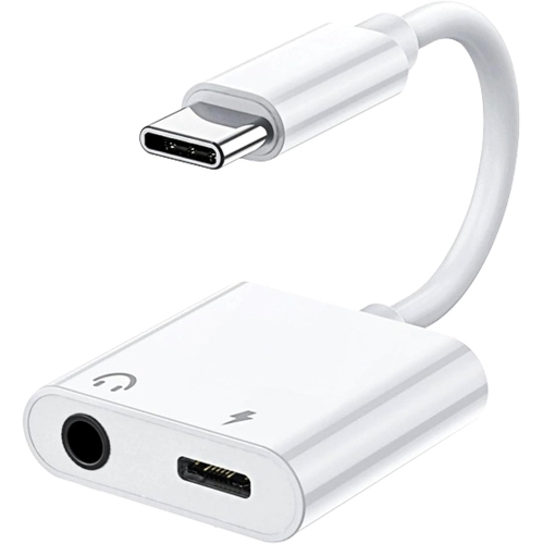T Tersely USB C to 3.5mm Adapter Headphone, 2in1 AUX Audio Earphone PD Charging for iPhone 16 Pro/Max/Plus/15, iPad Pro Air 5