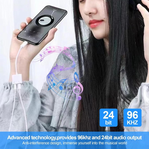 T Tersely USB C to 3.5mm Adapter Headphone, 2in1 AUX Audio Earphone PD Charging for iPhone 16 Pro/Max/Plus/15, iPad Pro Air 5