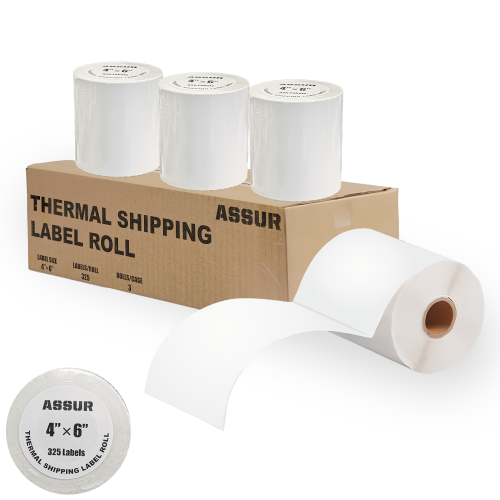 Étiquettes d'expédition thermique directe de 4 x 6&nbsp;po, 975 étiquettes/3 rouleaux