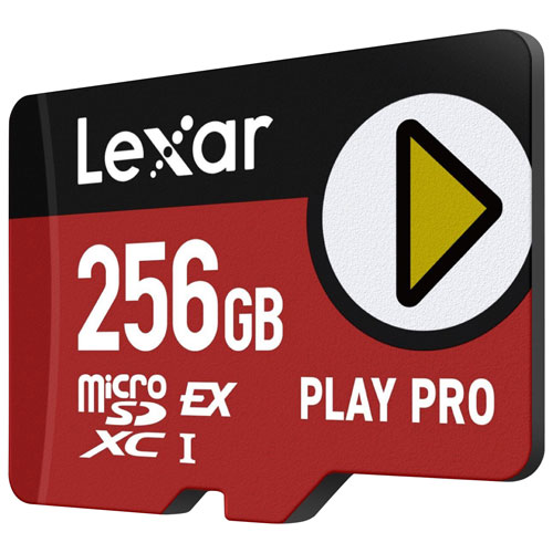 Carte mémoire microSDXC 900 Mo/s de 256 Go PLAY PRO de Lexar