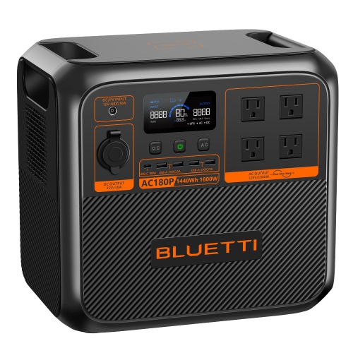 Bluetti AC180P 1800W 1440Wh Solar Portable Power Station