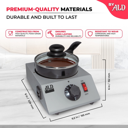 GR-D20049 Chocolate Melting Machine | Professional Tempering Pot | Electric Fondue | 110V