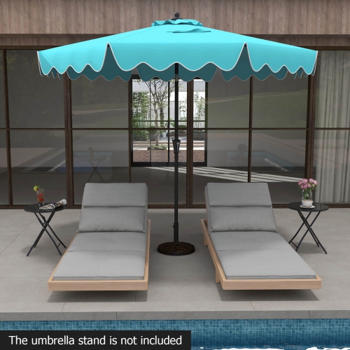 Parasol de table de patio à 2 niveaux de 9 pi de Costway avec auvent protecteur