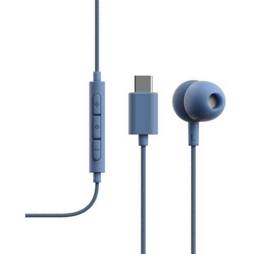 Écouteurs boutons avec fil essentiels V3 de Sudio Audio - Bleu