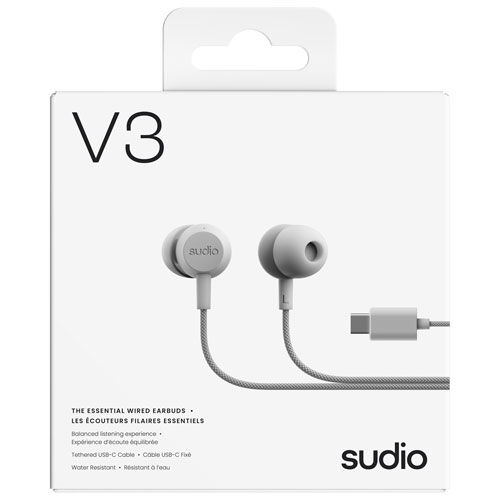 Sudio Audio V3 In-Ear Essential Wired Earbuds - White