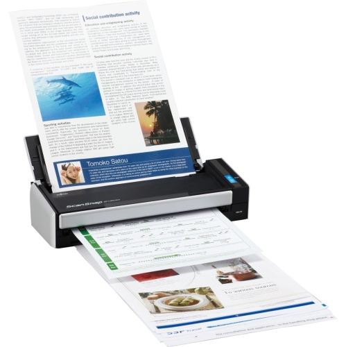 Numériseur de documents couleur recto verso portatif ScanSnap S1300i de Fujitsu – 12&nbsp;ppm, alimentateur automatique de documents de 10 feuilles,
