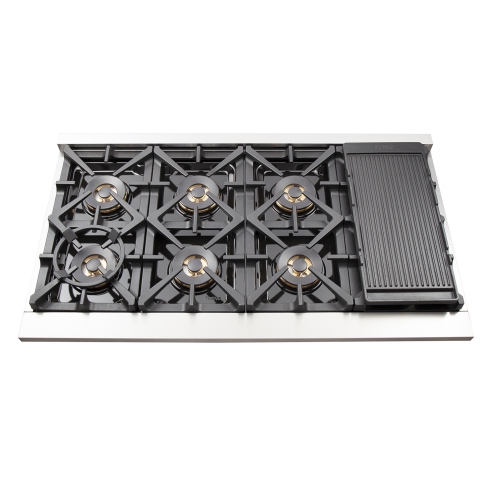 Ensemble de cuisine Forno Premium 2 pièces - Cuisinière Capriasca en acier inoxydable de 48&nbsp;po, unités Forno MadPaderno de 2-28&nbsp;po de