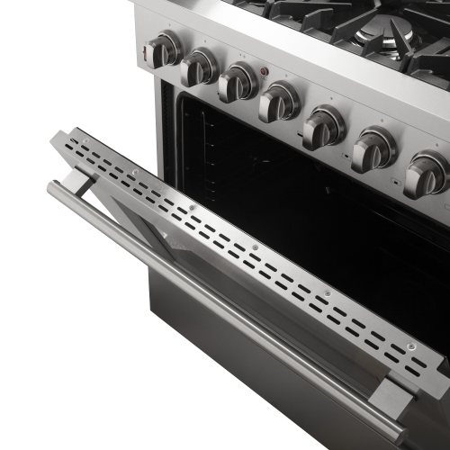 Ensemble de cuisine Forno Premium 3 pièces - Cuisinière biénergie de 36 po Galiano, réfrigérateur à deux portes de 36 po, lave-vaisselle