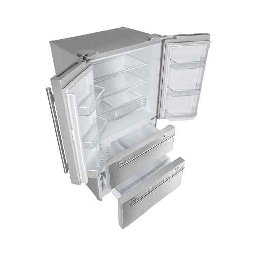 Ensemble de cuisine Forno Premium 3 pièces - Cuisinière biénergie de 36 po Galiano, réfrigérateur à deux portes de 36 po, lave-vaisselle