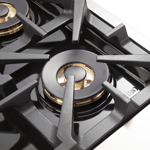 FORNO Premium 2-Piece Kitchen Bundle - Capriasca 30" Stainless Steel Range, Forno Gallipoli 30" French Door Refrigerator with Bottom Freezer 17.5 cu.