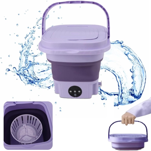 Image 1 of 7.. VINGVO Portable Washing Machine – Ideal for Apartments & Travel