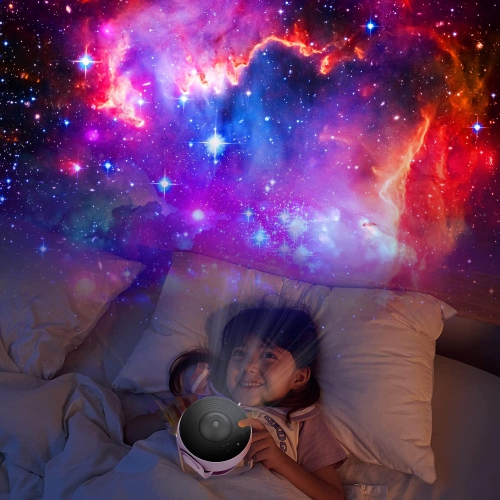 Galaxy Projector, LED Star Projector Night Light with Nebula,360 Degree Rotation,Timing,Mute Design,Filin Film Projection Effect