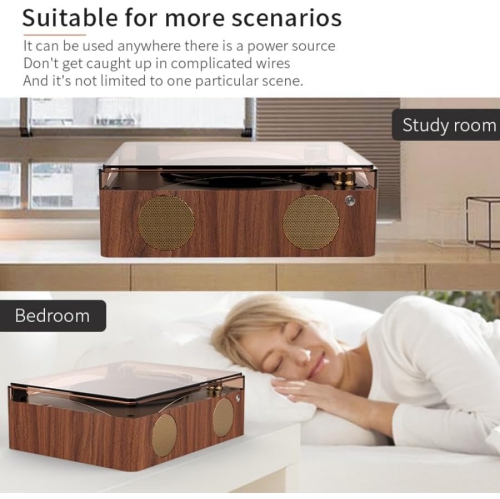 Portable CD Player,Retro CD Bluetooth Player with Dual Speakers for Home Car,Rechargeable Boombox CD Player