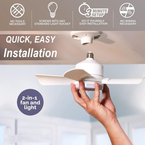 LED Fan Light Dimmable Smart Remote Control Ceiling Fan Lights