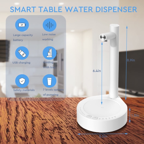 Portable Desktop Water Dispenser Electric Drinking Water Pump USB Rechargeable Automatic Kettle Water Dispenser