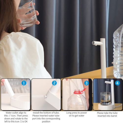 Portable Desktop Water Dispenser Electric Drinking Water Pump USB Rechargeable Automatic Kettle Water Dispenser