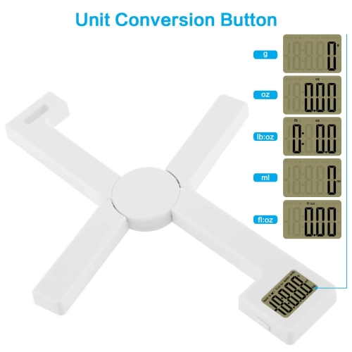 Compact Folding Digital Kitchen Scale, Highly Accurate Portable Food Scale