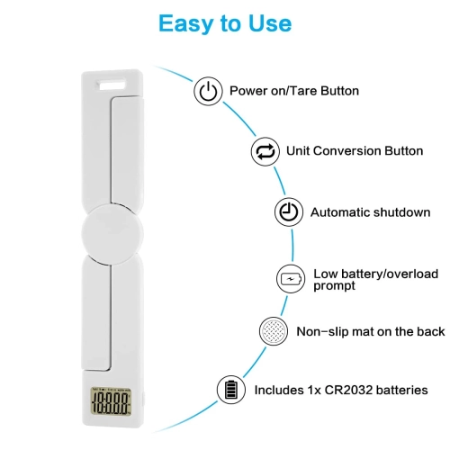 Compact Folding Digital Kitchen Scale, Highly Accurate Portable Food Scale