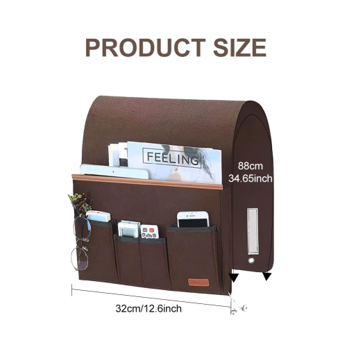 Sofa Armrest Organizer Non-Slip Bedside Armchair Caddy Storage Basket Bag Slip Resistant Couch Remote Control Holder Storage Bag