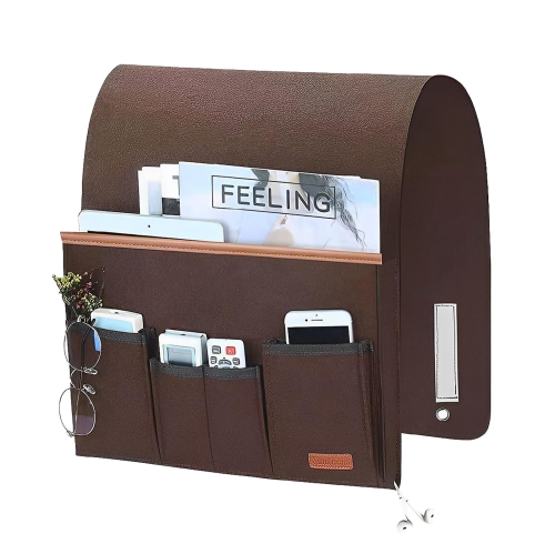 Sofa Armrest Organizer Non-Slip Bedside Armchair Caddy Storage Basket Bag Slip Resistant Couch Remote Control Holder Storage Bag