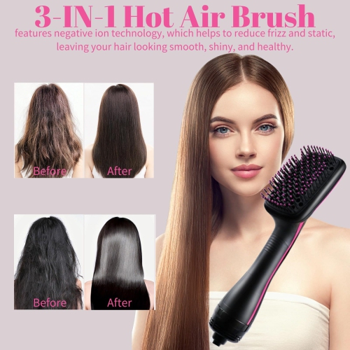 Hair Dryer Brush Blow Dryer Brush in One, 3 in 1 One Step Hair Dryer and Styler Hair Dryer Straightener Hot Air Brush Hair Styling Tool