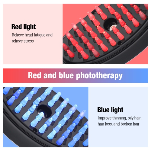 Red Light Therapy Hair Brush Comb Massage Brush for Hair Care Head Massager Electric Massage Comb