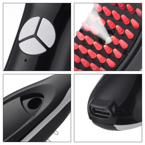 Red Light Therapy Hair Brush Comb Massage Brush for Hair Care Head Massager Electric Massage Comb