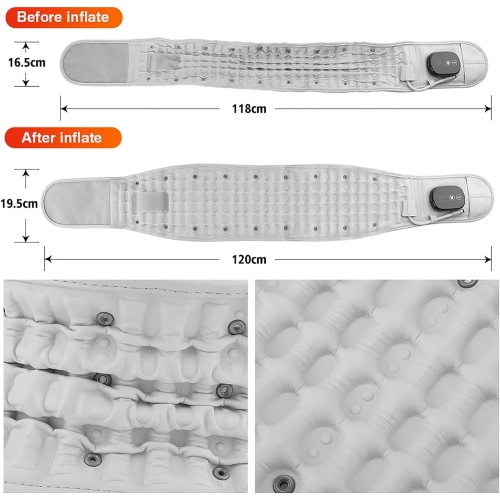 Lower Lumbar Support Back Brace Decompression Back Belt With 3 Heating Adjustable For Sciatica, Herniated Disc, Scoliosis Back Pain Relief
