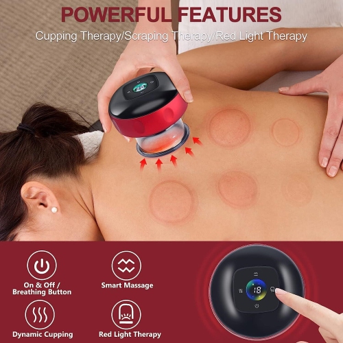 Smart Electric Cupping Massage Suction Vacuum Scraping Therapy Machine 12 Level